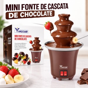 Fuente de chocolate mini para frutas y postres, ideal para fiestas, reuniones y mesas de dulces- Por mayoreo 