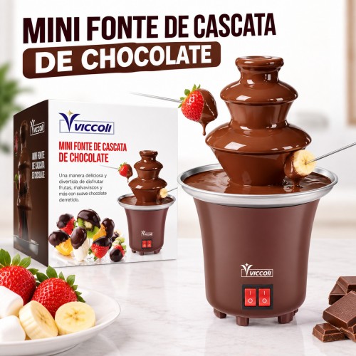 Fuente de chocolate mini para frutas y postres, ideal para fiestas, reuniones y mesas de dulces- Por mayoreo 