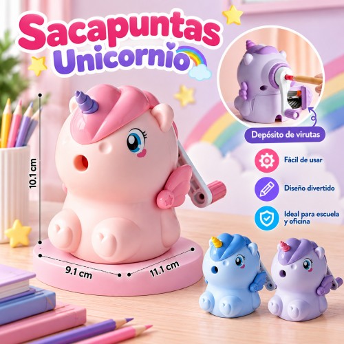 Sacapuntas con diseño de unicornio ideal para lápices escolares y de dibujo- por mayoreo Sacapuntas con diseño de unicornio ideal para lápices escolares y de dibujo- por mayoreo