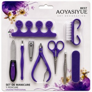 Set de manicure y pedicure con múltiples accesorios para cuidar, cortar, limar y arreglar tus uñas fácilmente- Por mayoreo 