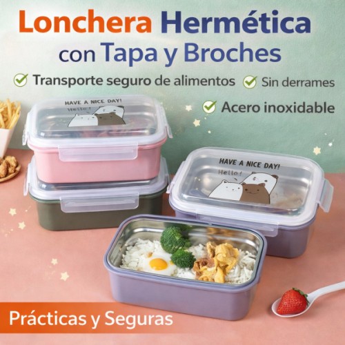 Lonchera térmica de acero inoxidable con diseño infantil. Por Mayoreo