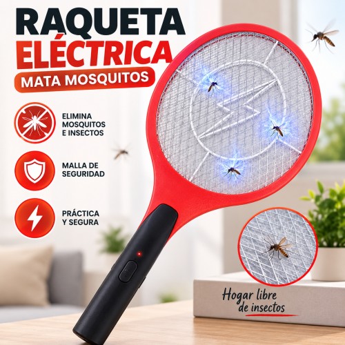 Raqueta matamosquitos y moscas, electrica recargable por Mayoreo  MV11