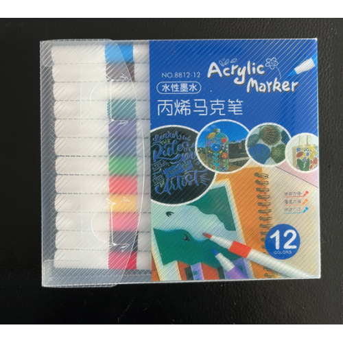 Set de 12 marcadores acrílicos de doble punta, ideal para dibujo, ilustración y proyectos creativos- Por mayoreo Set de 12 marcadores acrílicos de doble punta, ideal para dibujo, ilustración y proyectos creativos- Por mayoreo
