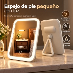 Espejo de Mesa Giratorio 360°- diseño compacto y ajustable- Por mayoreo 