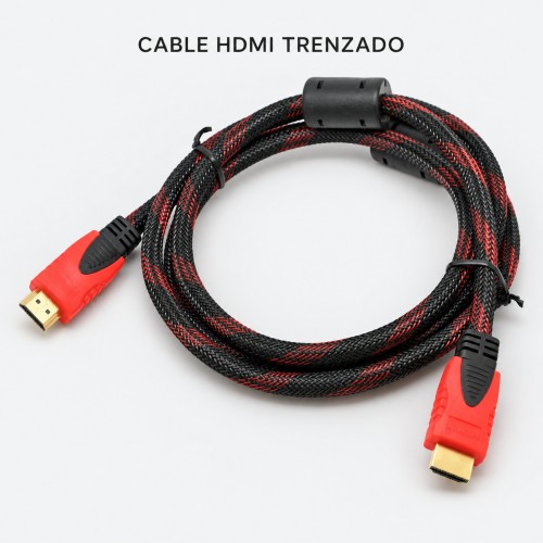 Cable HDMI de alta definición de 1,5 m, color rojo y negro, versión HDMI 1.4, decodificador, computadora, TV, compatible con 3D,MAYOREO. 