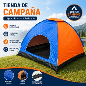 Tienda de campaña plegable de armado rápido, ideal para actividades al aire libre como camping, playa, picnic, senderismo y excursiones- Por mayoreo 