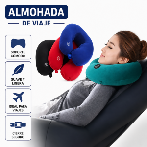 Masajeador de cuello tipo almohada, ideal para brindar comodidad, soporte y relajación durante viajes, descansos o uso en casa- Por mayoreo