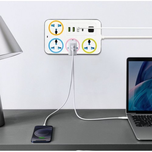 Multicontacto universal de pared con diseño compacto y práctico, ideal para conectar varios dispositivos al mismo tiempo- Por Mayoreo 13952-3 Multicontacto universal de pared con diseño compacto y práctico, ideal para conectar varios dispositivos al mismo tiempo- Por Mayoreo 13952-3