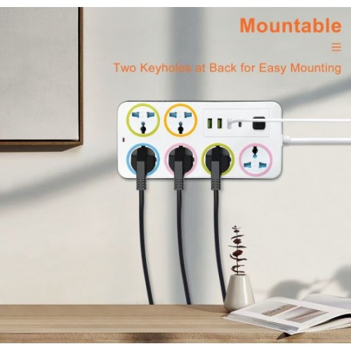 Multicontacto universal de pared con diseño compacto y práctico, ideal para conectar varios dispositivos al mismo tiempo- Por Mayoreo 13952-4 Multicontacto universal de pared con diseño compacto y práctico, ideal para conectar varios dispositivos al mismo tiempo- Por Mayoreo 13952-4