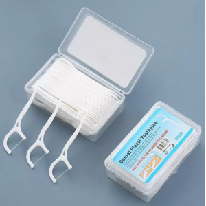 Cajas de Palillos de hilo dental tipo flosser ultrafinos Portátiles, resistentes y fáciles de usar. para limpieza interdental. Por Mayoreo 