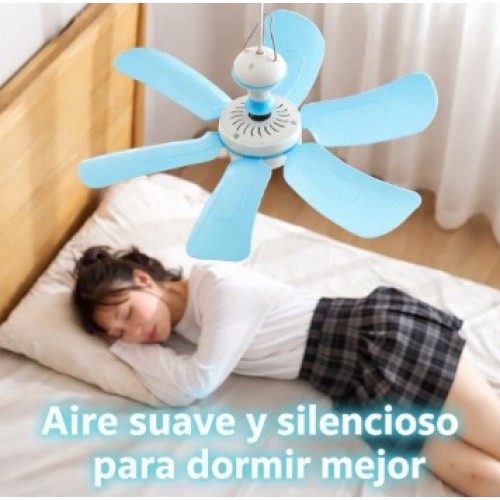 Ventilador de techo con cable, diseño compacto y práctico, ideal para brindar ventilación ligera en distintos espacios- Por Mayoreo 17327-2