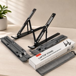 Soporte plegable y ajustable para laptop, práctico, portátil y fácil de guardar- Por mayoreo 