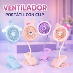Ventilador portátil con clip y cuello flexible, práctico, compacto y fácil de ajustar. Ideal para uso diario-  Por Mayoreo 189-7