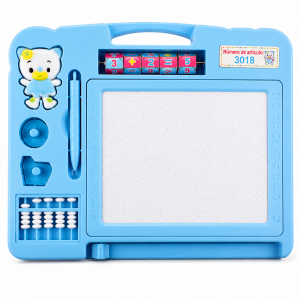 Pizarra mágica infantil con ábaco, sellos y lápiz integrado para dibujar, escribir y aprender jugando- Por mayoreo 