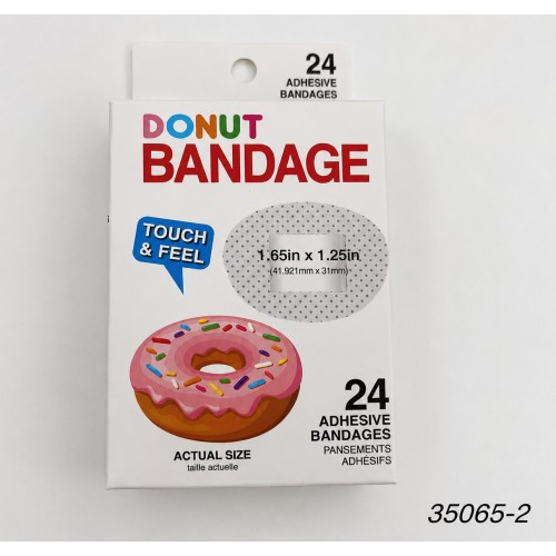 Curitas adhesivas con divertido diseño de dona, ideales para proteger heridas pequeñas- Por mayoreo Curitas adhesivas con divertido diseño de dona, ideales para proteger heridas pequeñas- Por mayoreo