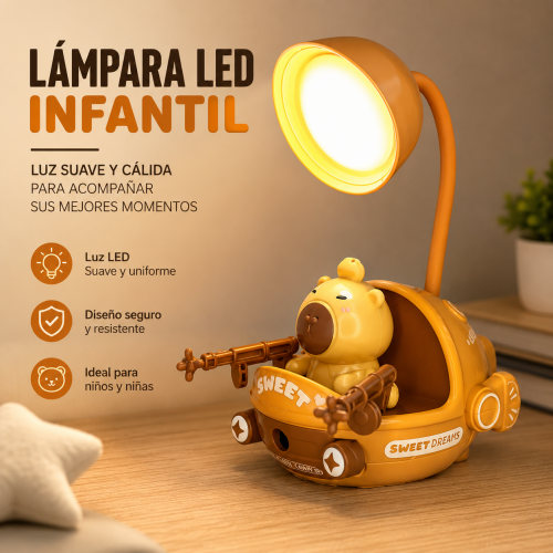 Lámpara LED infantil con diseño de osito en vehículo, ideal para decorar habitaciones, escritorios o áreas de estudio- Por mayoreo Lámpara LED infantil con diseño de osito en vehículo, ideal para decorar habitaciones, escritorios o áreas de estudio- Por mayoreo