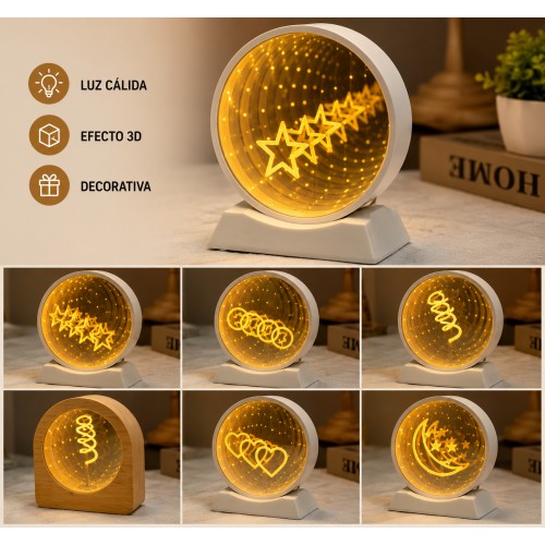 Mini Lámpara Decorativa con Luz Cálida y Efecto Profundidad- Por mayoreo Mini Lámpara Decorativa con Luz Cálida y Efecto Profundidad- Por mayoreo