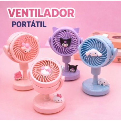 Ventilador portátil de escritorio con base estable y cabezal ajustable. Compacto, práctico y decorativo- Por Mayoreo 677-96