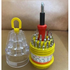 Juego de desarmadores de precisión con múltiples puntas y estuche compacto. Ideal para electrónica, relojes y reparaciones finas.  Por mayoreo 883726
