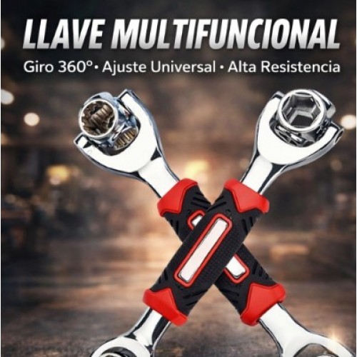 Llave universal multifuncional ajustable con cabezal giratorio 360°. ideal para aflojar o apretar diferentes tipos de tuercas y tornillos de manera rápida y eficiente- Por Mayoreo BS-01 Llave universal multifuncional ajustable con cabezal giratorio 360°. ideal para aflojar o apretar diferentes tipos de tuercas y tornillos de manera rápida y eficiente- Por Mayoreo BS-01