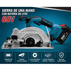 Sierra Eléctrica Inalámbrica 68V con Batería de Litio- Sierra de Una Mano. Por mayoreo