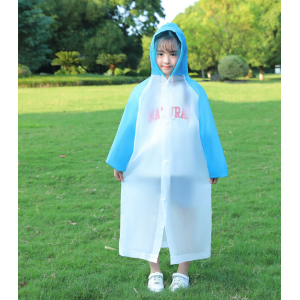 Impermeable infantil transparente con capucha, ideal para proteger a niñas y niños durante la temporada de lluvia- Por mayoreo
