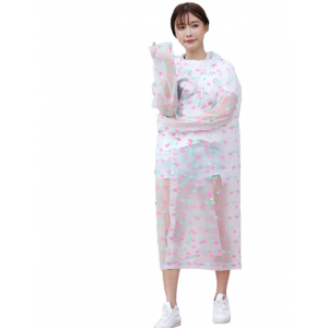 Capa impermeable transparente con estampados variados para adulto. Diseño cómodo, ligero y resistente al agua- por Mayoreo