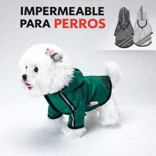 Impermeable para perros con capucha, ideal para proteger a tu mascota de la lluvia y el frío. Fabricado en material ligero, resistente al agua Talla M. Por Mayoreo DP-12076 Impermeable para perros con capucha, ideal para proteger a tu mascota de la lluvia y el frío. Fabricado en material ligero, resistente al agua Talla M. Por Mayoreo DP-12076