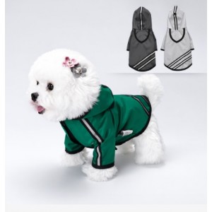 Impermeable para mascotas talla XXL con diseño deportivo y capucha protectora- Por Mayoreo DP-12078