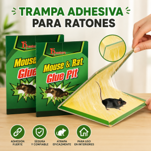 Trampa adhesiva para ratones y ratas con pegamento de alta resistencia, ideal para control de plagas en hogar, cocina, bodega, negocio u oficina- Por mayoreo 