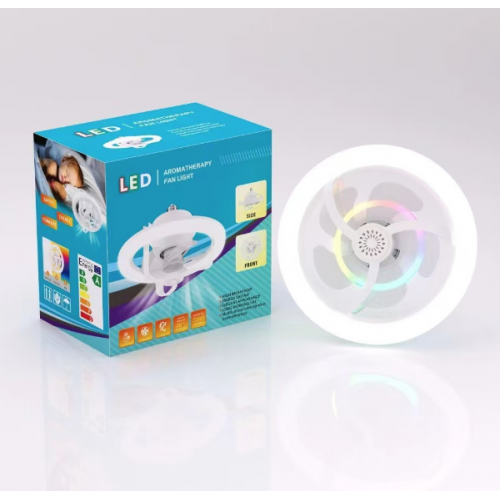 Ventilador de techo RGB con luz LED y función de aromaterapia, ideal para refrescar habitaciones, salas, recámaras, oficinas y espacios interiores-  Por mayoreo 