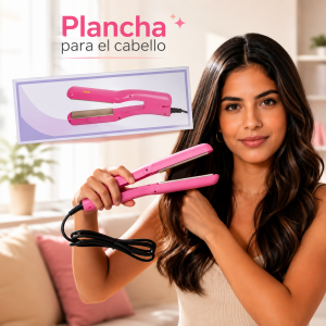 Plancha para cabello compacta, ideal para alisar, dar brillo y estilizar el cabello de forma rápida y práctica- por mayoreo 