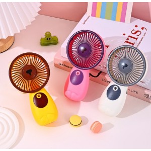 Mini ventilador portátil recargable de mano con base, ligero, práctico y ideal para escritorio o uso diario- Por Mayoreo H7-4D