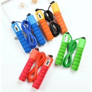 Cuerda para saltar con contador manual integrado, ideal para ejercicio, entrenamiento, activación física y rutinas deportivas. Por Mayoreo HC0076