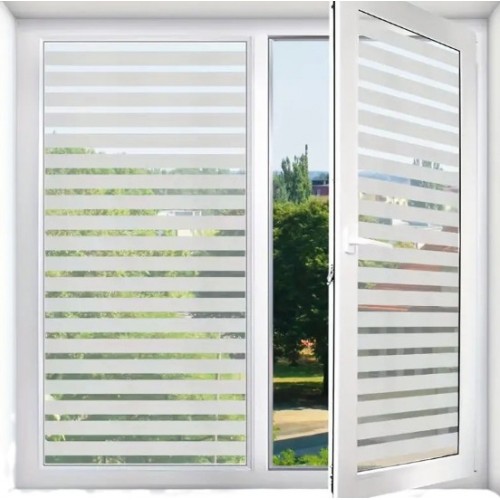 Película Decorativa para Ventana con Adherencia Electrostática y Acabado Esmerilado- Por Mayoreo  JDM-1