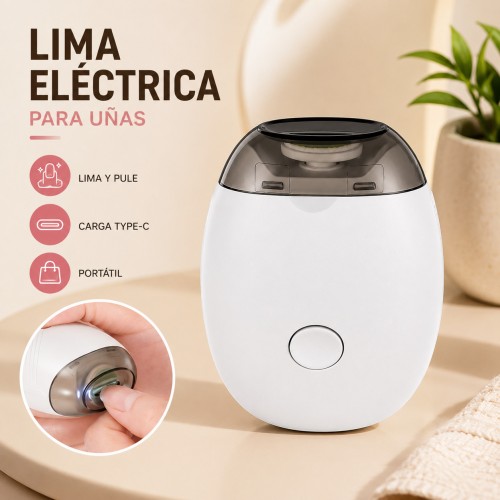 Lima eléctrica para uñas portátil con carga Type-C. Práctica para limar y pulir- Por mayoreo 