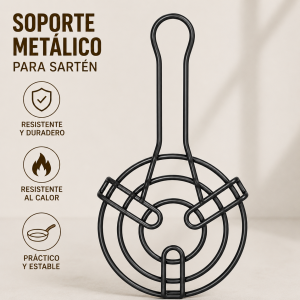 Soporte Circular de Metal para Sartén y Utensilios de Cocina Resistente al Calor- Por mayoreo 