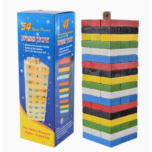 Juego de bloques apilables de madera tipo torre, ideal para niños y reuniones familiares- Por Mayoreo LY330 Juego de bloques apilables de madera tipo torre, ideal para niños y reuniones familiares- Por Mayoreo LY330