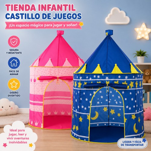 Casita infantil tipo castillo para niños, ideal para juego y diversión en casa. Diseño llamativo y decorativo. Por Mayoreo Casita infantil tipo castillo para niños, ideal para juego y diversión en casa. Diseño llamativo y decorativo. Por Mayoreo