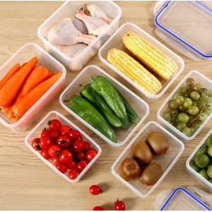 Juego de recipientes plásticos transparentes para almacenamiento de alimentos, ideal para organizar comida, frutas, verduras, sobras y diversos ingredientes en el hogar- or Mayoreo M34878-13