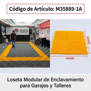 Loseta Modular Antiderrapante Amarilla 40x40 cm Uso Rud. color amarillo Por Mayoreo M35889-1A