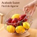 Cesta frutera multiuso decorativa de metal con diseño moderno y elegante, ideal para colocar frutas, pan, verduras o artículos decorativos. por Mayoreo P-12000 