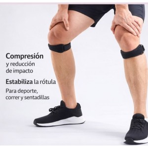 Banda ajustable para rótula diseñada para brindar compresión y estabilidad durante actividades deportivas. Por Mayoreo P-12187