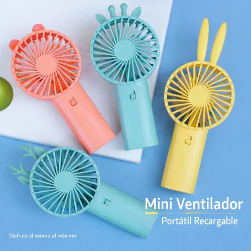 Mini Ventiladores de Mano con Orejas de Oso, mini ventilador de mano, MAYOREO. PM-531