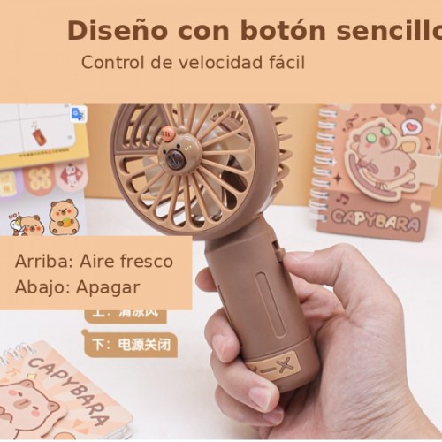 Ventilador Portatil de Capibara, Ventilador de Capibara, MAYOREO PM-618
