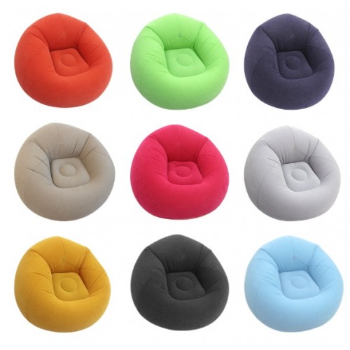 Sofá Inflable Redondo Tipo Puff Moderno para Sala o Recámara – Ligero y Cómodo – Por Mayoreo SL-012