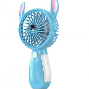 Mini ventilador portátil recargable con orejitas, compacto, ligero y práctico para uso diario. Por Mayoreo SL6605S