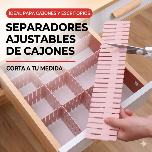 Divisor De Plástico Organizador Cajones Multifuncional 4 Pz,PRECIO POR BOLSA CON 4PZS,Mayoreo SNH62