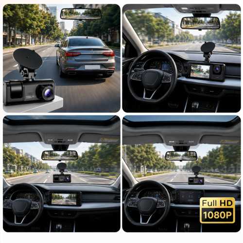 Cámara DVR para automóvil Full HD 1080P, ideal para grabar tus recorridos y mejorar la seguridad al conducir. Su diseño compacto permite instalarla fácilmente en el parabrisas o tablero- por mayoreo 