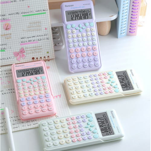 Calculadora científica multifunción con pantalla de doble línea y diseño pastel, ideal para estudiantes y profesionales- Por mayoreo